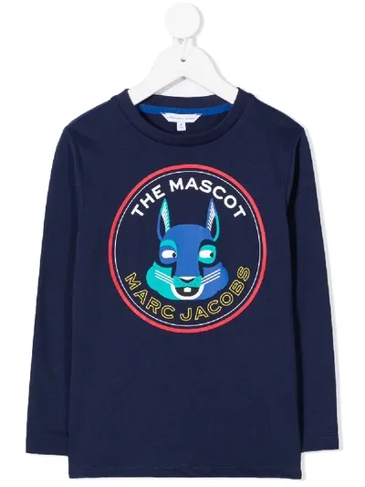 Little Marc Jacobs Branded Sweatshirt In Blue