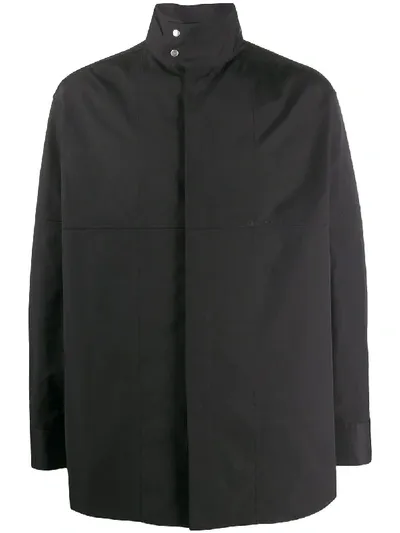 Jil Sander Snap-button Shirt Jacket In Black