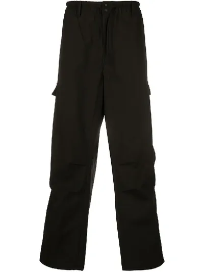 Y-3 Refined Wool Stretch Cargo Pants In Black