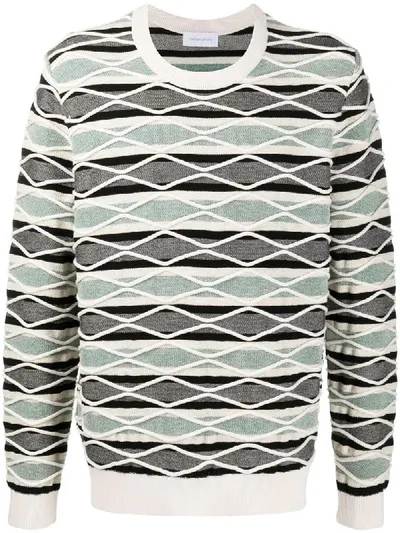 Christian Wijnants Kobe Geometric Wool Jumper In White