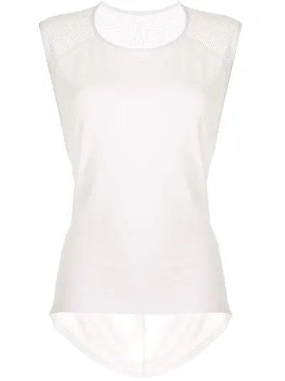 Michi Mesh Panelled Tank Top In White