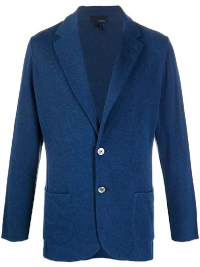 Lardini Long Sleeve Double-vent Blazer In Blue