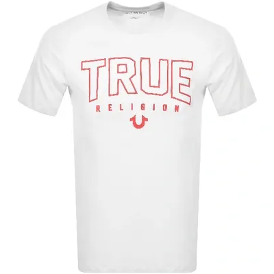 True Religion White Logo-print Cotton T-shirt