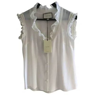 Pre-owned Alexis White Polyester Top