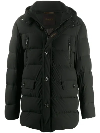 Moorer Hooded Padded Coat In Green