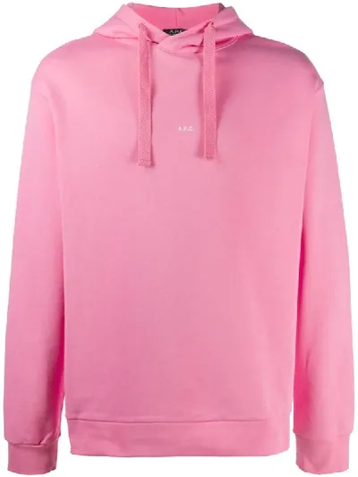 Apc Mini Logo Hooded Sweatshirt In Pink