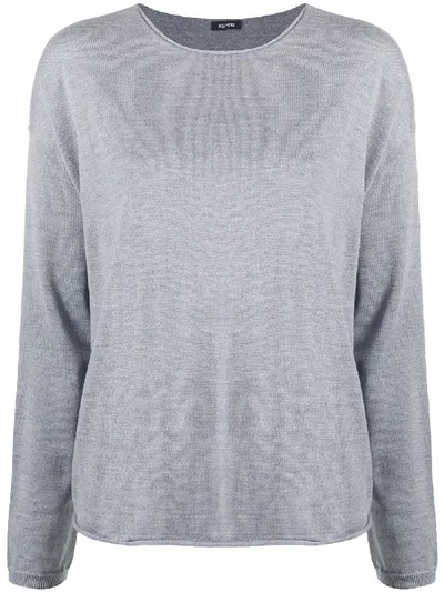 Aspesi Knitted Long Sleeve Top In Grey