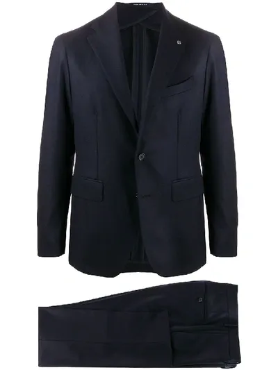 Tagliatore Single-breasted Tailored Suit In Blue