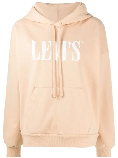 Levi's 2020 Logo Print Hoodie In Neutrals