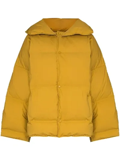 Bottega Veneta Quilted Puffer Jacket In Yellow