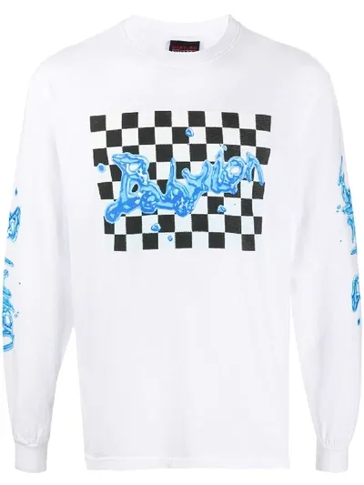 Babylon La Wet Ls Cotton T-shirt In White