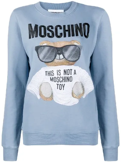 Moschino Teddy Bear Sweatshirt In Blue