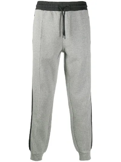 Calvin Klein Side-strip Logo Sweatpants In Grey