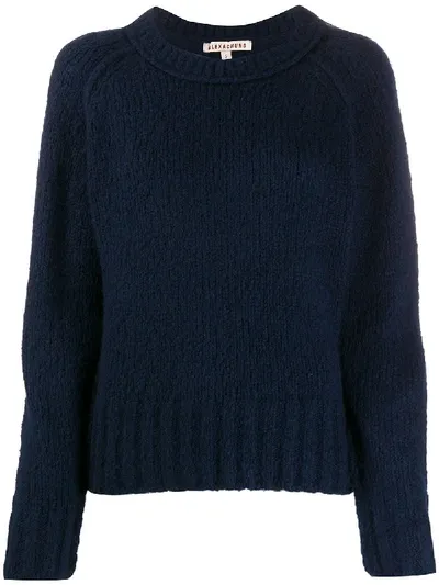 Alexa Chung Fine Knit Crewneck Jumper In Blue