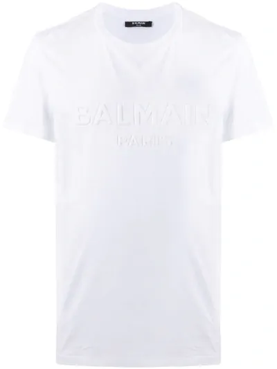 Balmain Stitched Logo T-shirt In White