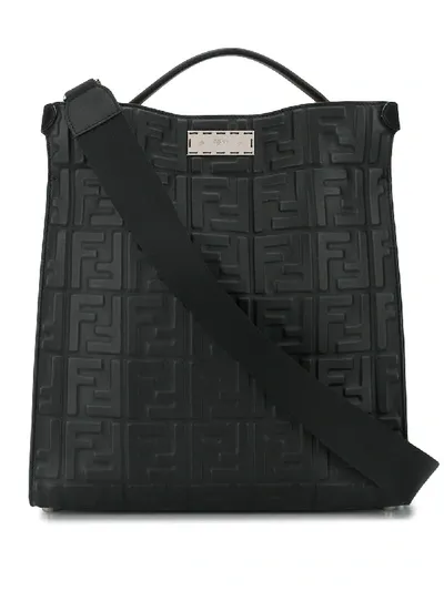 Fendi Peekaboo X-lite Fit Tote Bag In Black