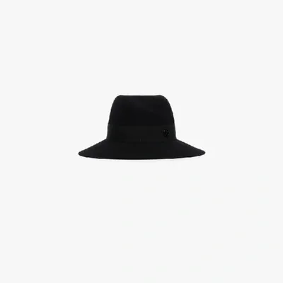 Maison Michel Black Virginie Fedora Hat