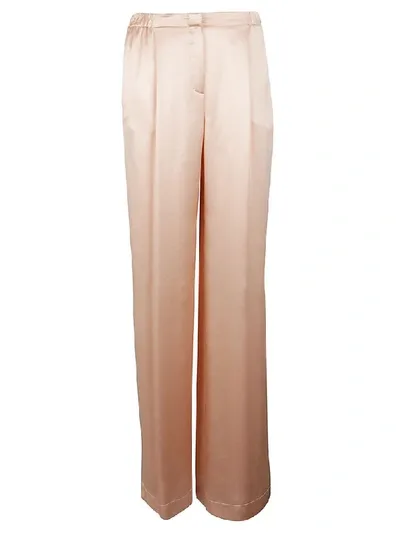 Alberta Ferretti Womens Pink Silk Pants