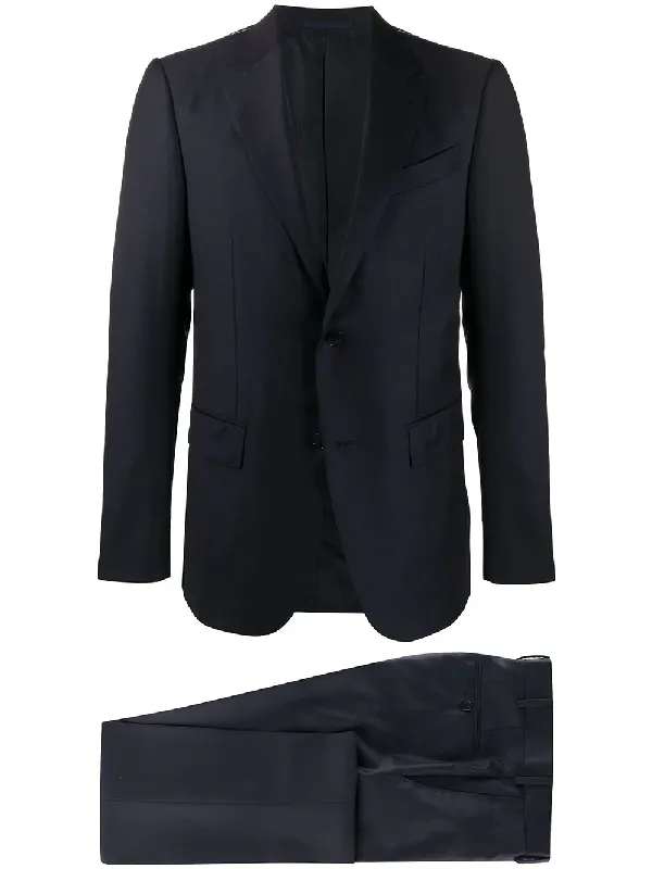 Ermenegildo Zegna Single-breasted Straight-leg Suit In Blue