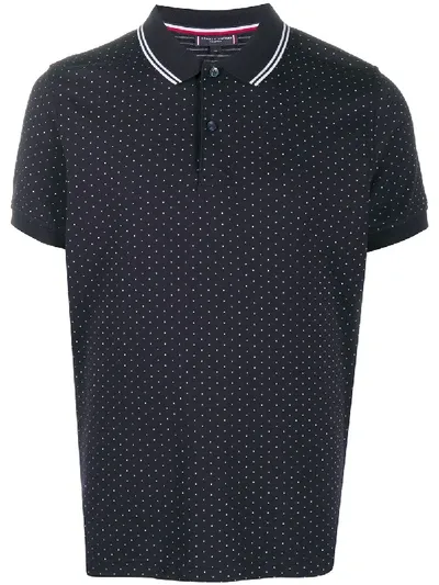 Tommy Hilfiger Polka Dot Polo Shirt In Blue