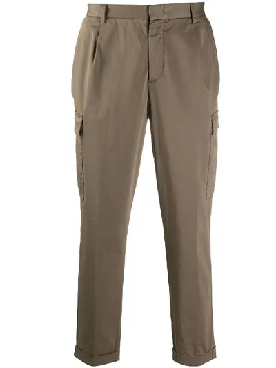 Z-zegna Cropped Cargo Trousers In Grün