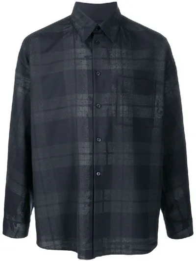 Marni Plaid Shirt In Blue