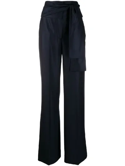 Victoria Victoria Beckham High-waisted Flared Trousers In Blue