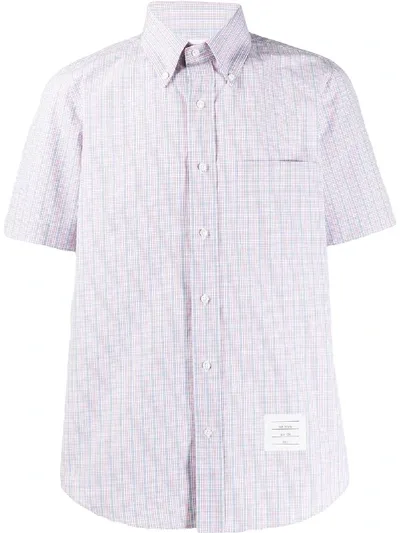 Thom Browne Checked Shirt In Blue ,pink