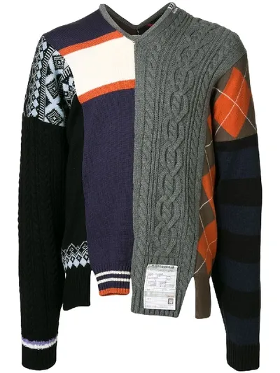 Miharayasuhiro Docking Sleeves Deconstructed Jumper In Multicolour