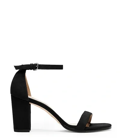 Stuart Weitzman Black Suede Sandals In Blk