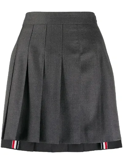 Thom Browne School Uniform Pleated Skirt In Grey