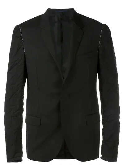 Lanvin Creased Sleeve Blazer In Black