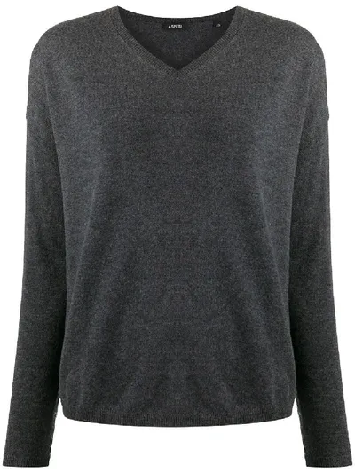 Aspesi V-neck Jumper In Grey