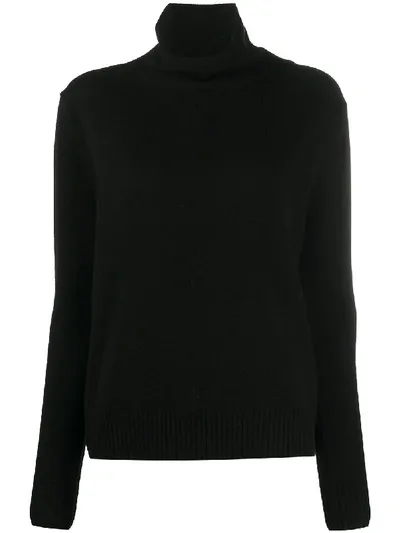 Aspesi Roll-neck Fitted Jumper In Black