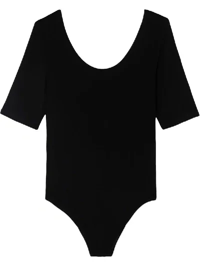 Ba&sh Ondine Low Back Bodysuit In Black