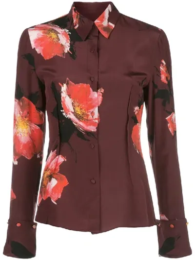 Altuzarra Bettie Silk Shirt In Red