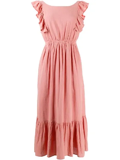 Ba&sh Joyce Ruffle-sleeve Dress In Pink