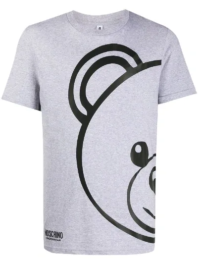 Moschino T-shirt Mit Teddy-print In Grey