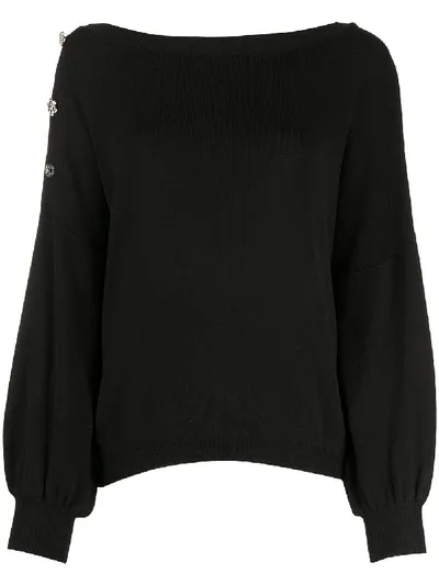 Ba&sh Bushy Boat-neck Jumper In Black