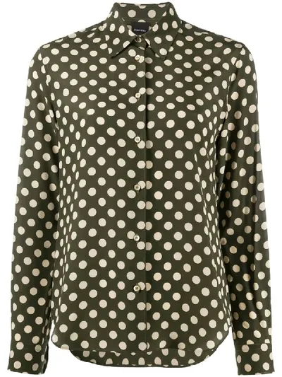 Aspesi Polka-dot Print Shirt In Green