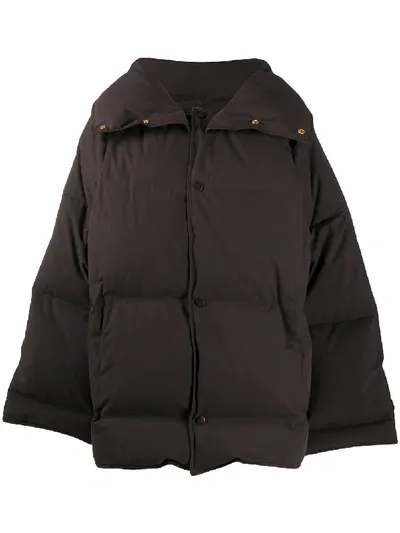 Bottega Veneta Quilted Puffer Coat In Brown