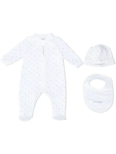 Givenchy Babies' Strampelanzug Mit Logo-print In White