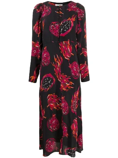 Dorothee Schumacher Exoctic Flower Print Dress In Black