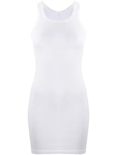 Rick Owens Drkshdw Performa Ribbed-knit Tanktop In 110 White