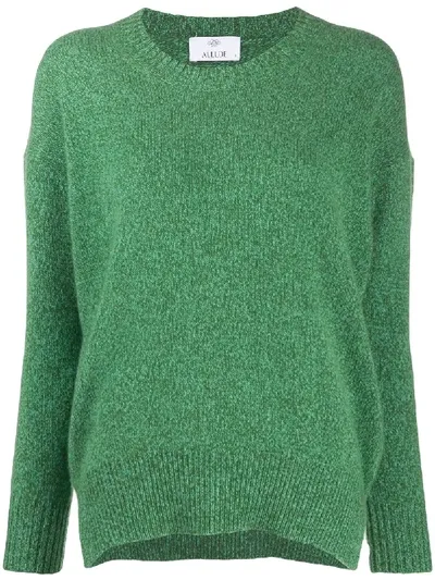 Allude Crew-neck Cashmere Jumper In Green