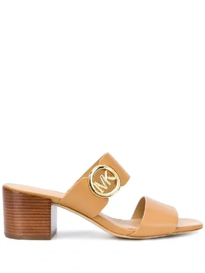 Michael Michael Kors Chunky Heel Sandals In Neutrals