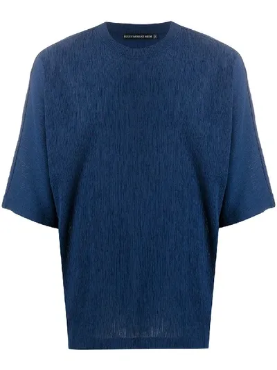 Issey Miyake Boxy Fit T-shirt In Blue