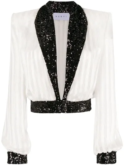 Nervi Adele Silk Blouse In White