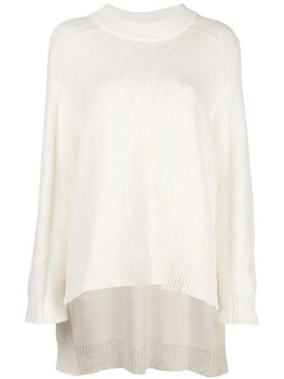 Rosetta Getty Oversized Fine Knit Jumper In White