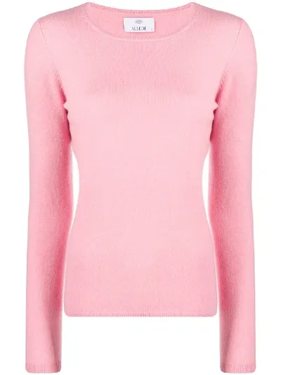 Allude Rib-trim Cashmere Jumper In Pink